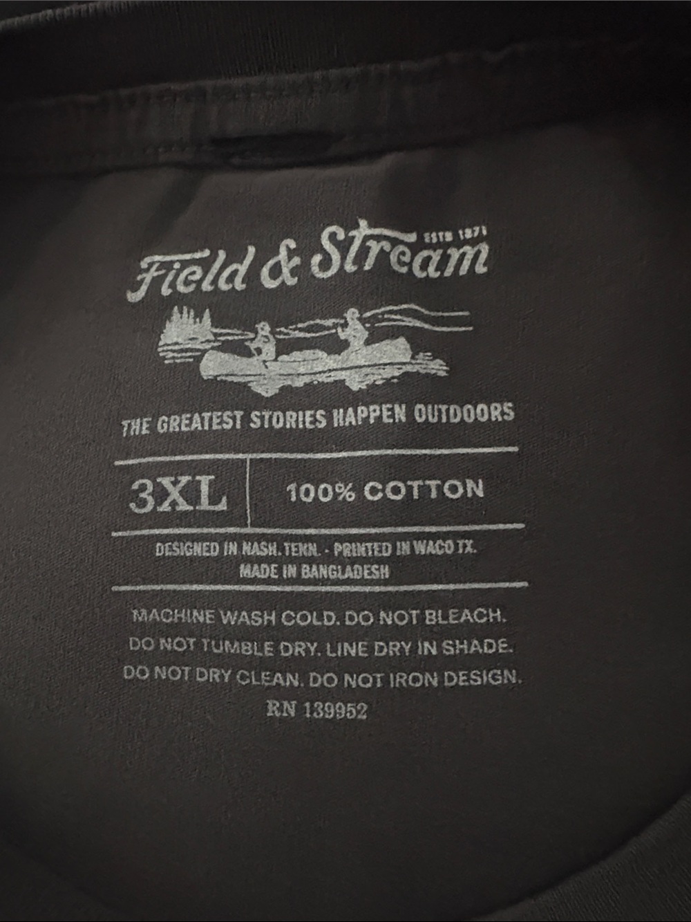 Field & Stream Black Tee with Multicolor Trout Graphic - Picture 4 of 4